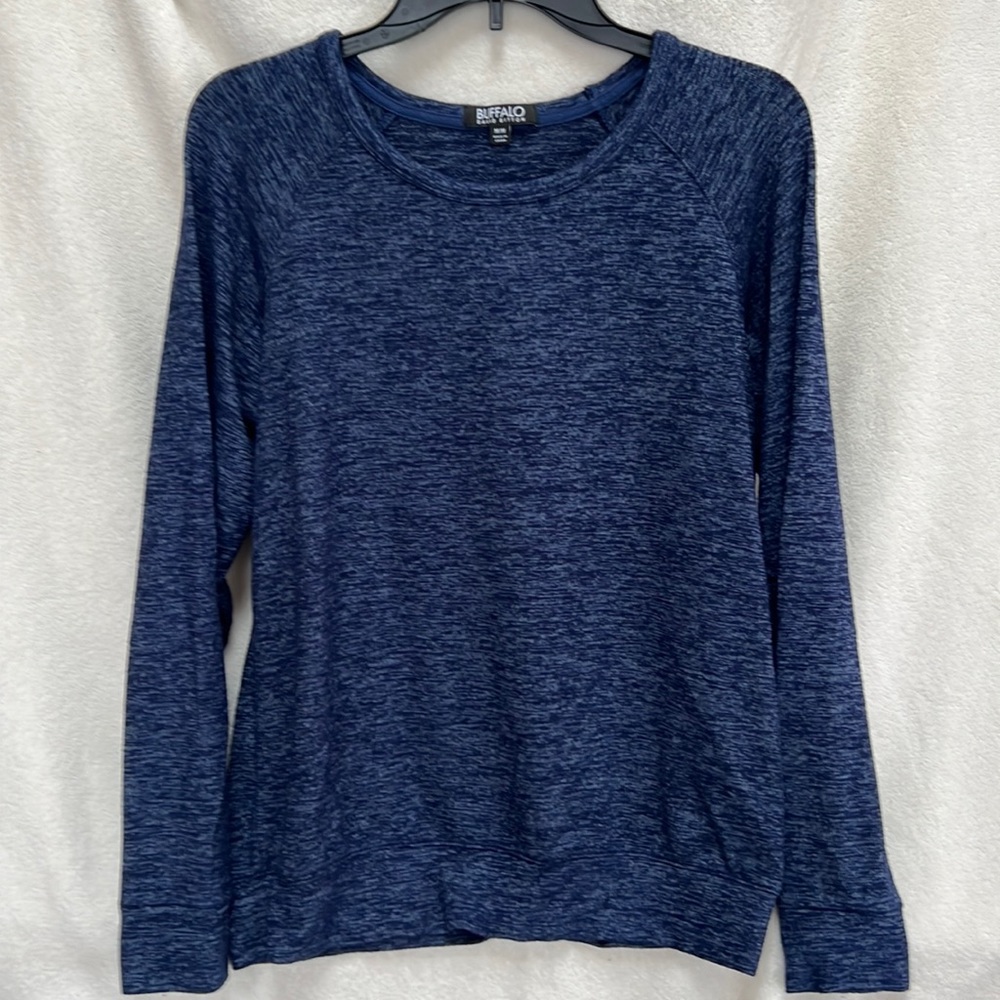 Buffalo David Britton Marled Blue Pull-over